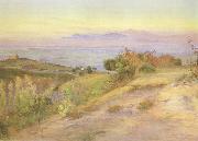 Mattew Ridley Corbet,ARA Volterra,looking towards the Pisan Hills (mk46) USA oil painting artist